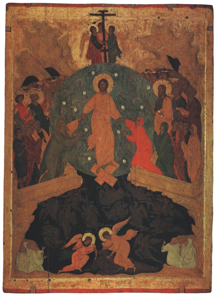 Harrowing of Hades, an icon by Dionisius, from the Ferapontov Monastery.
